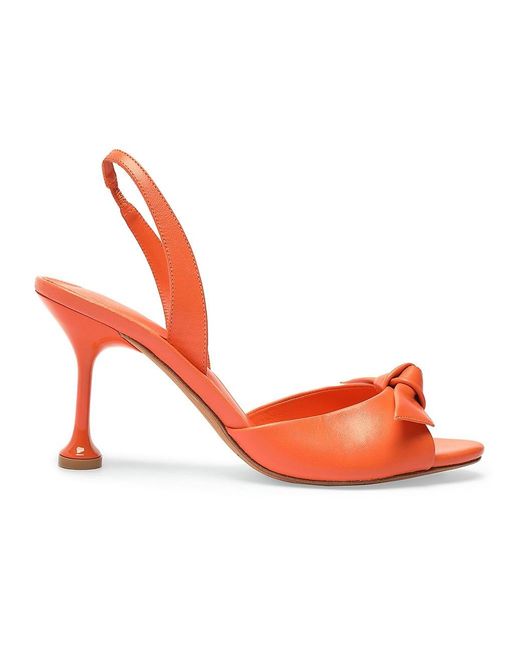 Alexandre Birman Clarita Easy 85mm Leather Slingback Sandals in Orange