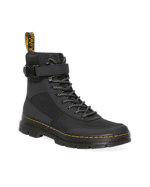 combs platform combat boot black