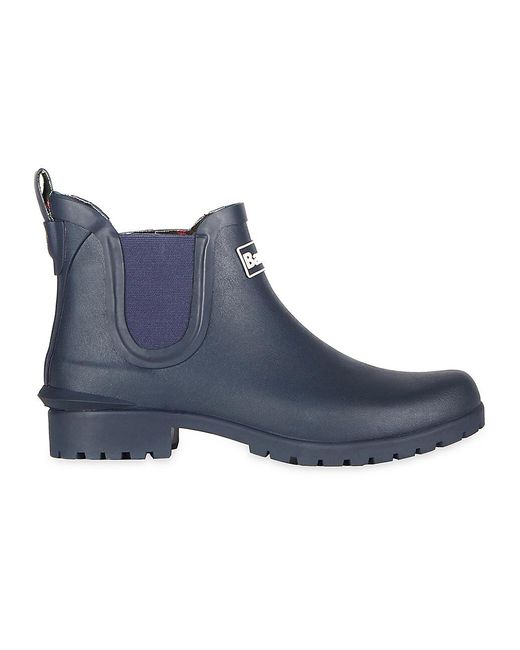 Barbour Wilton Short Rubber Boots in Navy (Blue) Lyst