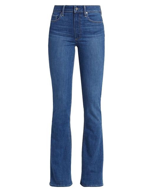 PAIGE Laurel Canyon Low-rise Stretch Flare Jeans in Blue | Lyst