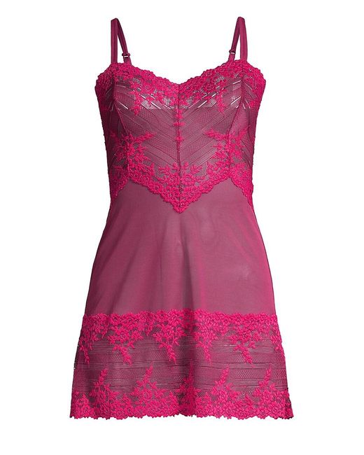 Wacoal Embrace Lace Chemise in Faded Rose White Sand (Purple) | Lyst