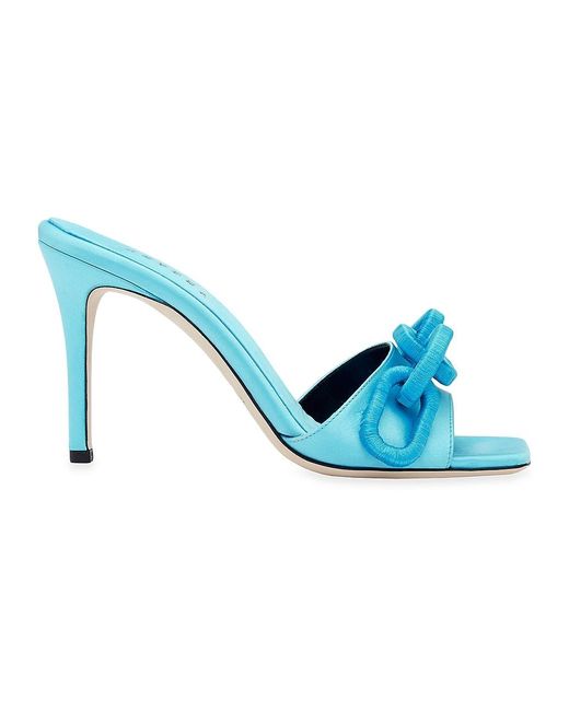 Serena Uziyel Catena Chain-embellished Heeled Sandals in Blue | Lyst