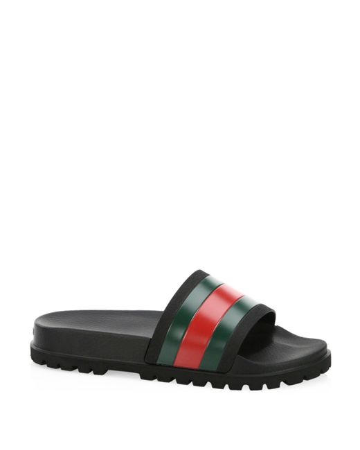 gucci stripe slides