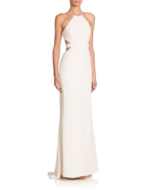 halston halter gown