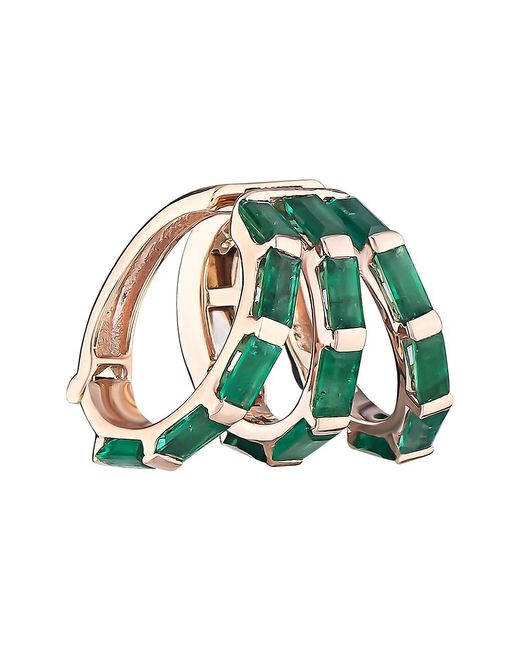 Bee Goddess Mondrian 14k Rose Gold & Emerald Ear Cuff in Green Lyst
