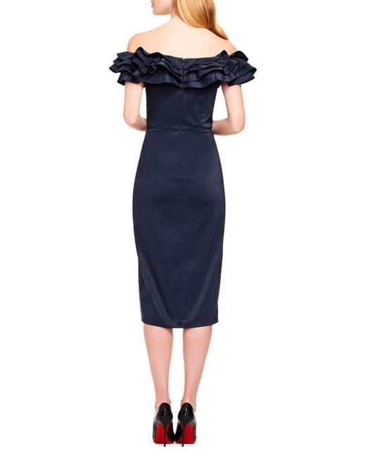 aidan mattox off the shoulder gown
