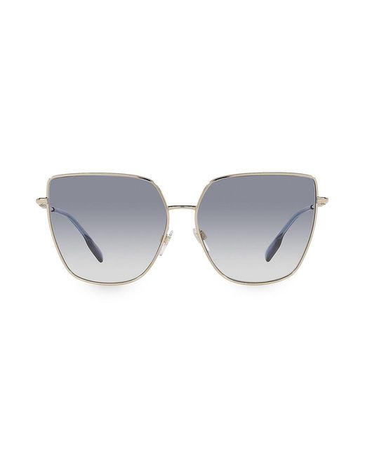 Burberry Alexis 61mm Asymmetric Sunglasses in Blue Lyst