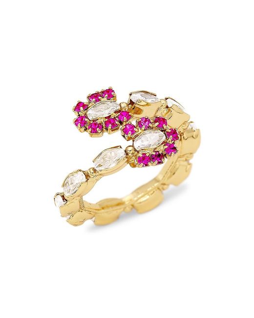 Gas Bijoux 24k-gold-plated & Crystal Bague Riviera Fleur Liane Ring in Pink  | Lyst