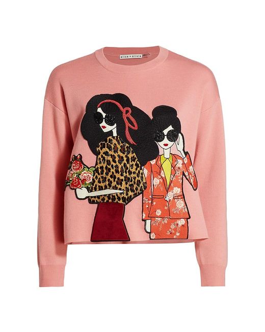 alice and olivia embellished sweater