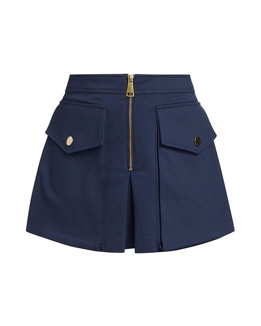 Ramy Brook Maryam Cotton-blend Miniskirt in Blue | Lyst