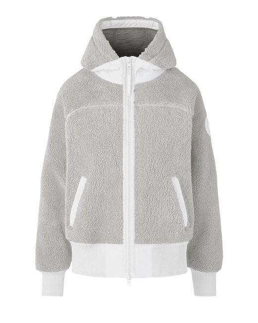 Canada Goose Simcoe Fleece High-neck Hooded Jacket in Gray | Lyst