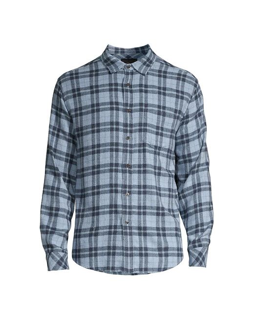 Rails Lennox Plaid Flannel Shirt in Blue for Men | Lyst