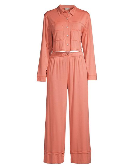 Free People Synthetic Essential 2-piece Pajama Set in Grey Heather (Red ...