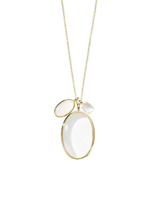 Ippolita Luce 18k Yellow Gold & 3-stone Pendant Necklace in Metallic | Lyst