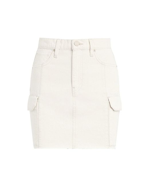 Hudson Jeans Viper Cargo Cotton Miniskirt in White | Lyst