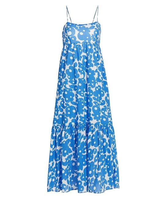 Xirena Fae Printed Maxi Dress in Blue | Lyst