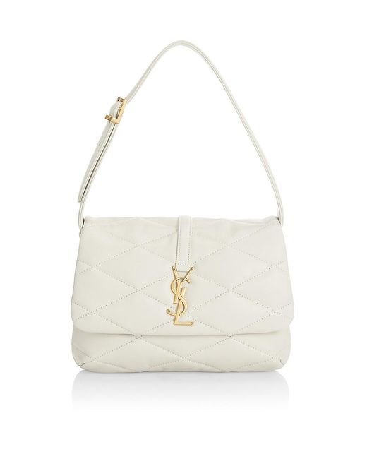 Saint Laurent Le 57 Quilted Leather Shoulder Bag in Cream (Natural) Lyst