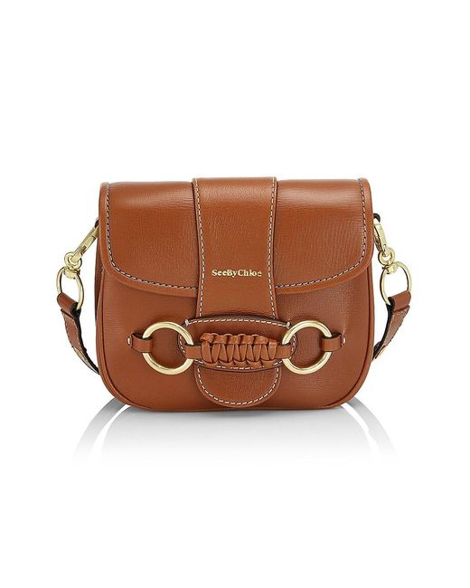 See By Chloé Saddie Leather Crossbody Bag in Brown Lyst