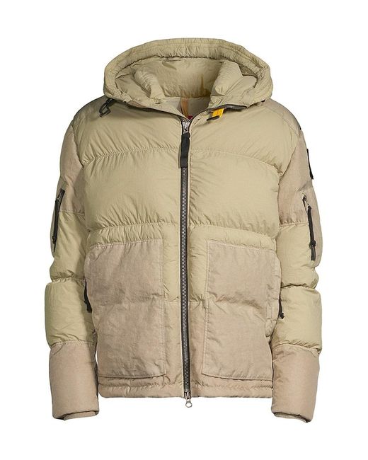 Parajumpers Tomcat Hooded Puffer Jacket in Natural for Men | Lyst