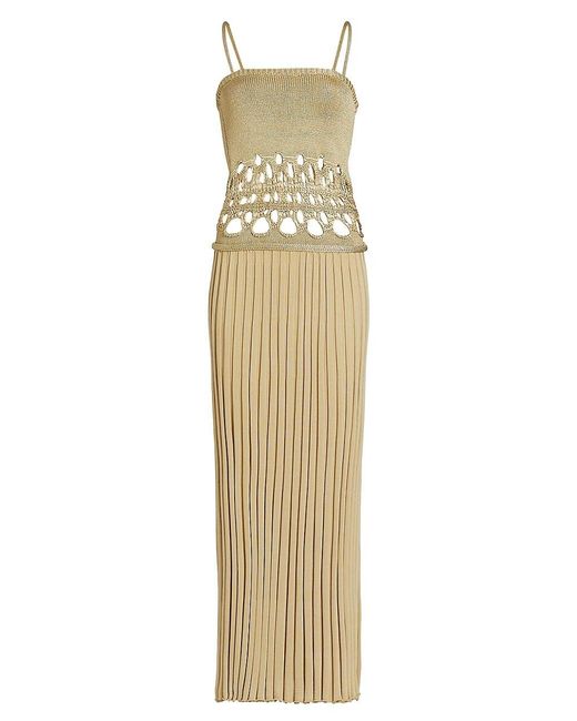 Christopher Esber Synthetic Crochet Torso Cami Dress in Gold (Metallic