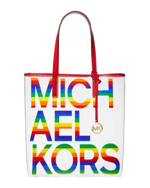 Michael Kors The Michael Large Graphic Logo Print Pvc Tote Bag