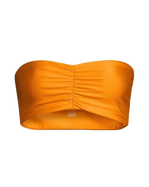 JADE Swim Synthetic Ava Bandeau Bikini Top in Orange - Lyst
