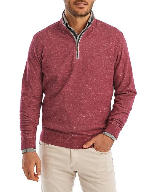 Johnnie-o Sully Quarter-zip Sweater in Red for Men | Lyst