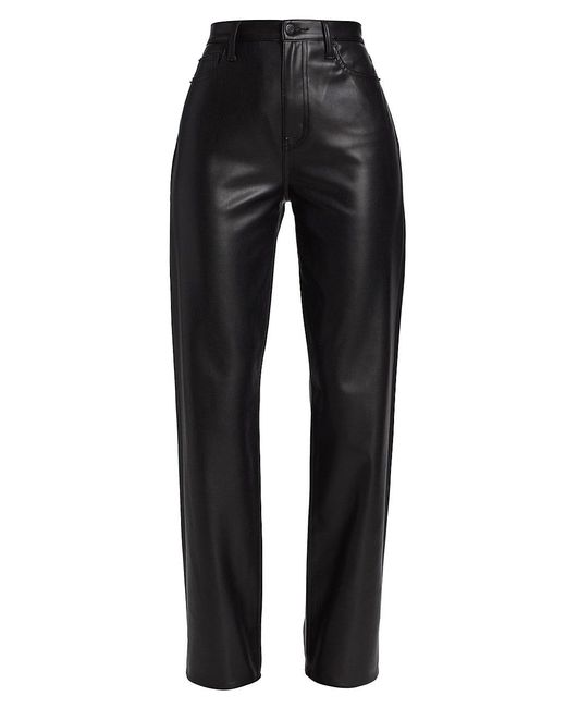 Pistola Cotton Cassie Faux Leather Pants in Slate Black (Black) | Lyst