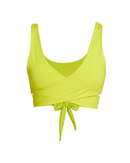 GOOD AMERICAN 10 Ways To Wear Convertible Bikini Top in Electric Yellow ...