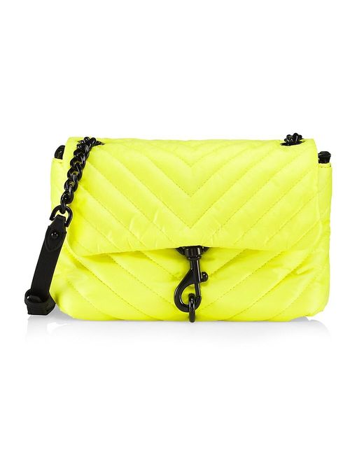 Rebecca Minkoff Synthetic Edie Quilted Nylon Crossbody Bag in Neon