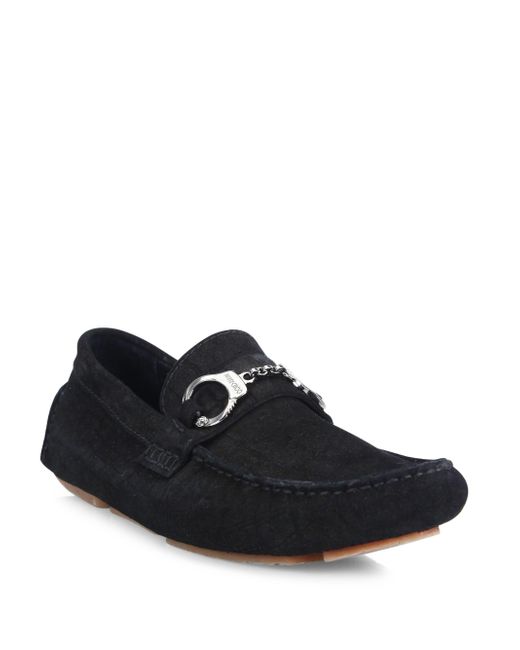 Jimmy Choo Handcuff Leather Loafers in Black for Men | Lyst