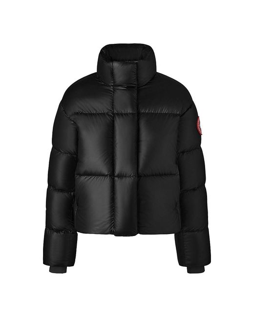 Canada Goose Cypress Cropped Puffer Coat in Black Lyst