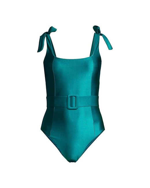 Beach Riot Sydney One-piece Belted Swimsuit in Blue | Lyst