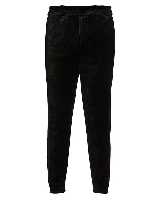Saint Laurent Synthetic Velour Tapered Joggers in Black for Men | Lyst