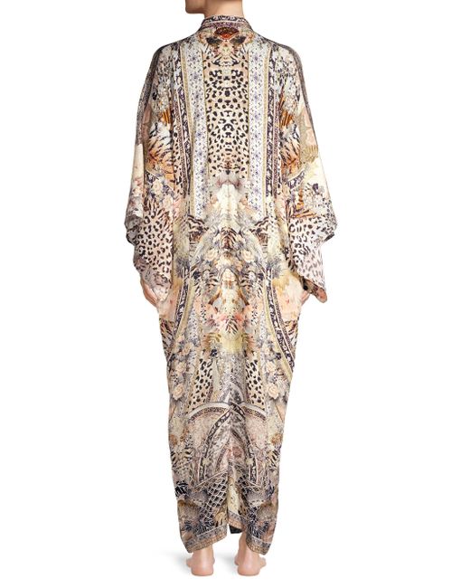 Camilla Print Silk Duster Kimono Coat | Lyst