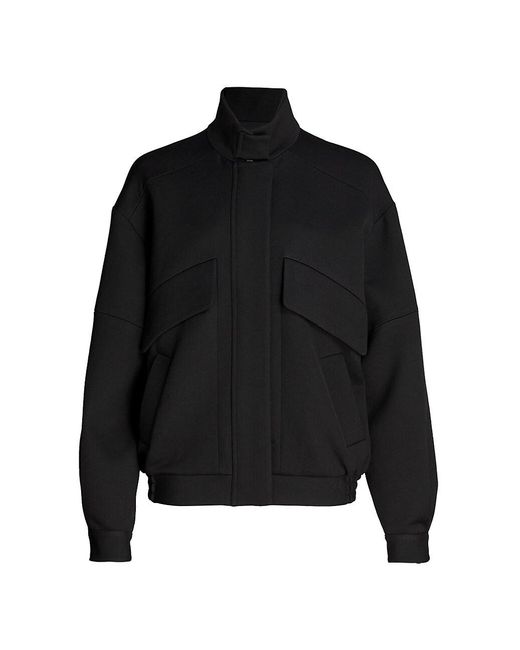The Row Efren Wool Bomber Jacket in Black | Lyst