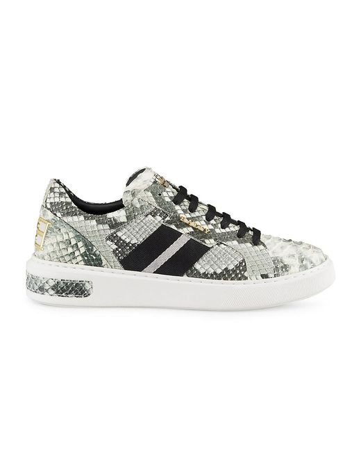 bally snakeskin sneakers