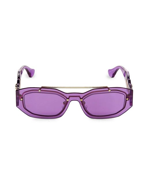 Versace 51mm Rectangular Sunglasses in Violet (Purple) Lyst