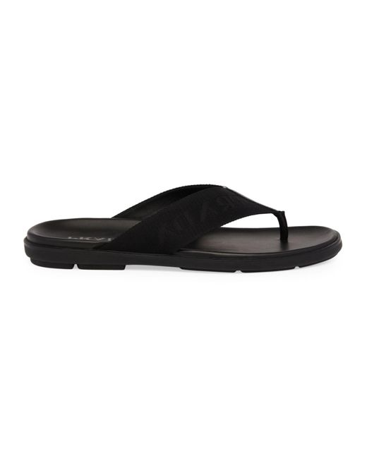 prada logo flip flop