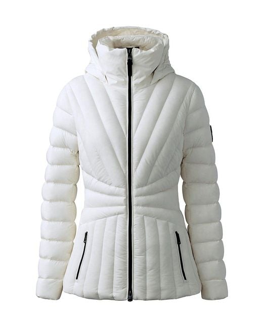 Mackage Synthetic Alissa Quilted Puffer Jacket in Cream (Gray) | Lyst