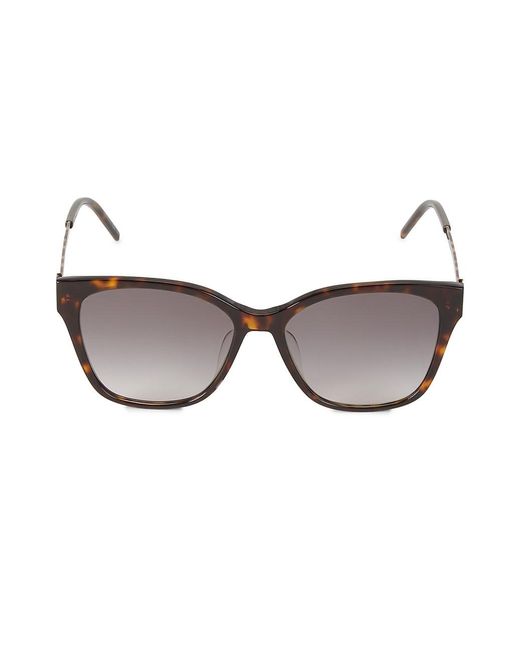 Saint Laurent Leather 56mm Cat Eye Sunglasses - Lyst