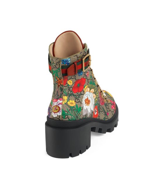 gucci floral boots