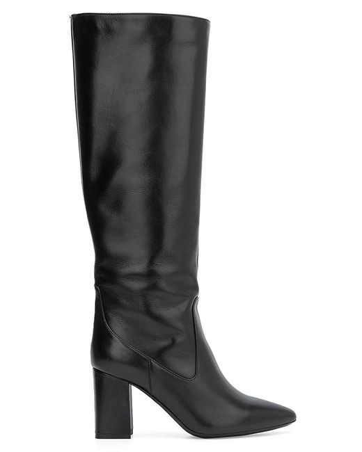 Aquatalia Patton Leather Tall Boots in Black | Lyst