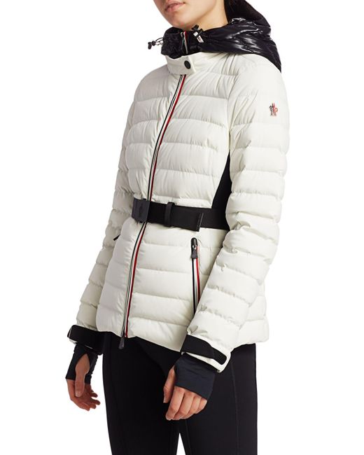 white puffer ski jacket