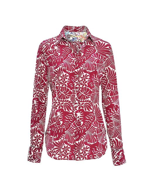 Robert Graham Synthetic Gabriela Printed Shirt in Magenta (Red) | Lyst