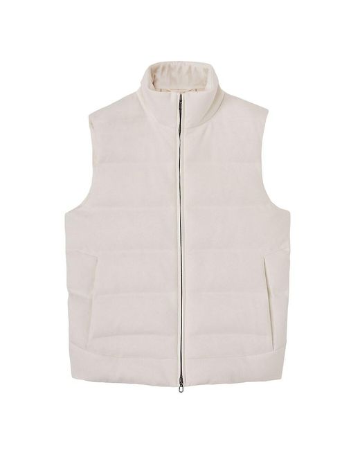 Loro Piana Fillmore Plume Taped Cashmere Vest in White for Men | Lyst