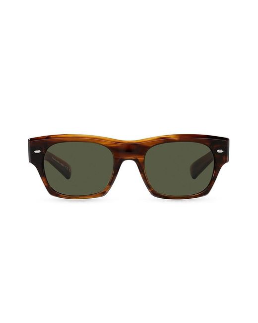 Oliver Peoples Davri 52mm Rectangular Sunglasses in Green for Men Lyst