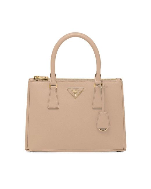 Prada Galleria Medium Saffiano Leather Bag in Natural