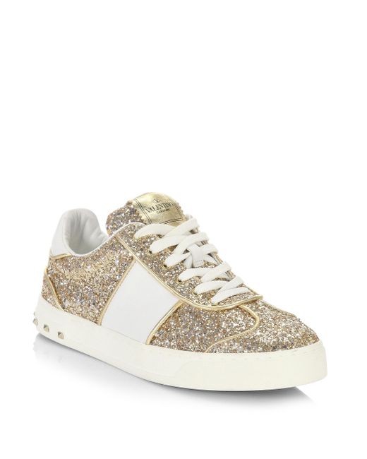 glitter valentino trainers