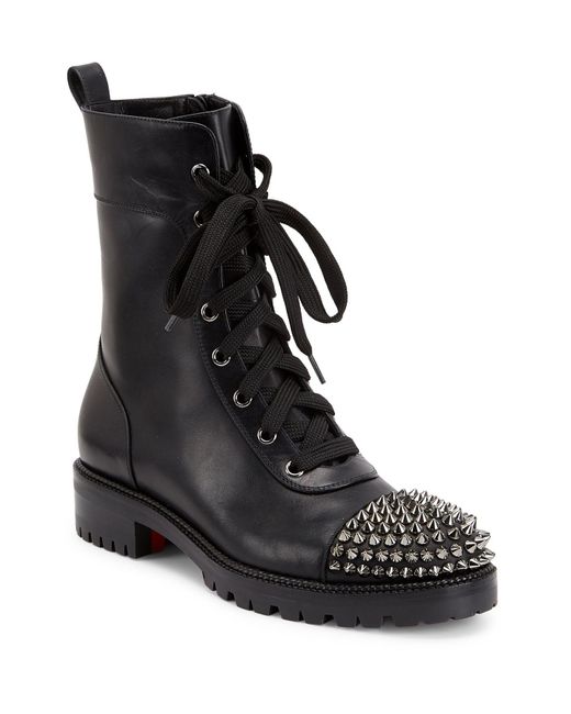 louboutin studded ankle boots